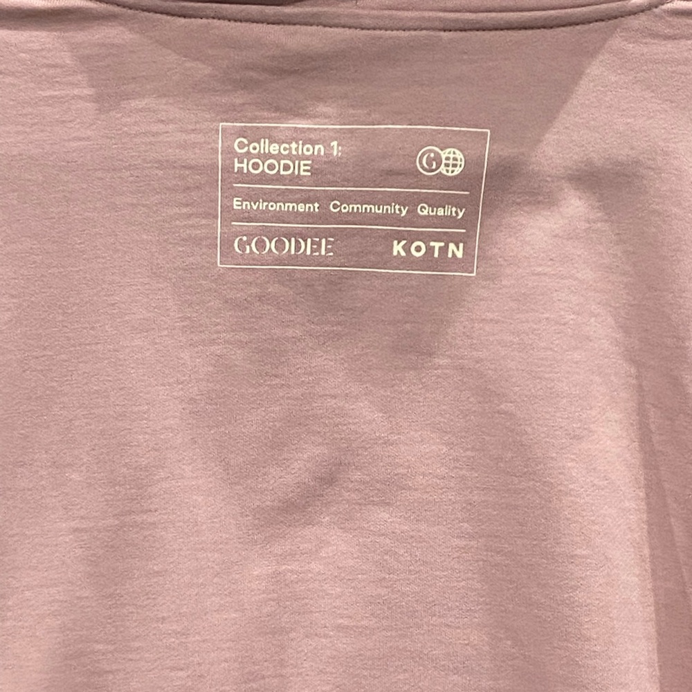 Goodee x Kotn The Goodee Hoodie Sweatshirt Pullover Dusty Rose Mens Size M NWT - Picture 8 of 11